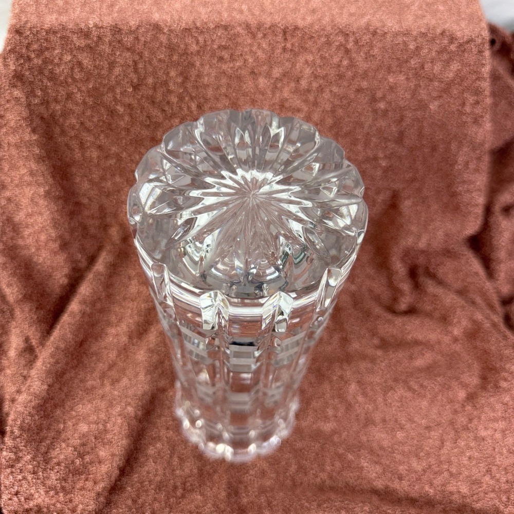 Vintage 1970s Cut Crystal Vase 10 1/4" Gusevskoy Crystal U.S.S.R. - Picture 2 of 8